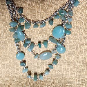 Ladies NWT Faux Jade Beaded Necklace Set